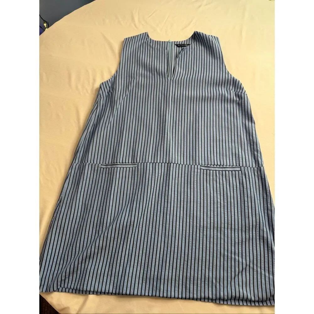 Duffield Lane Women’s Blue Stripe Shift Dress Size XL